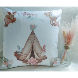 Coussin thème Bohème fille