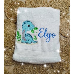Serviette brodée enfants