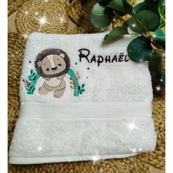 Serviette brodée enfants