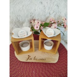 Bougeoir Bambou céramique