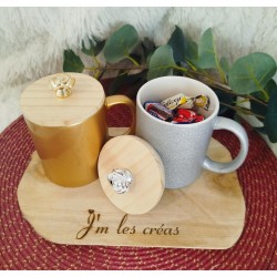 Mug paillette avec couvercle