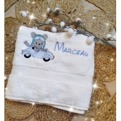 Serviette brodée enfants
