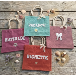 Sac en jute coloris estivale