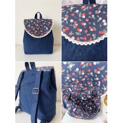 Sac enfant dentelle bleu
