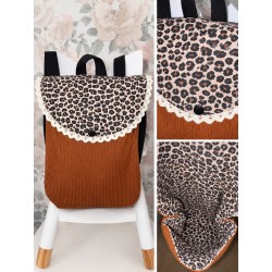 Sac enfant dentelle leopard