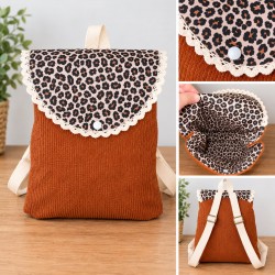 Sac enfant dentelle leopard